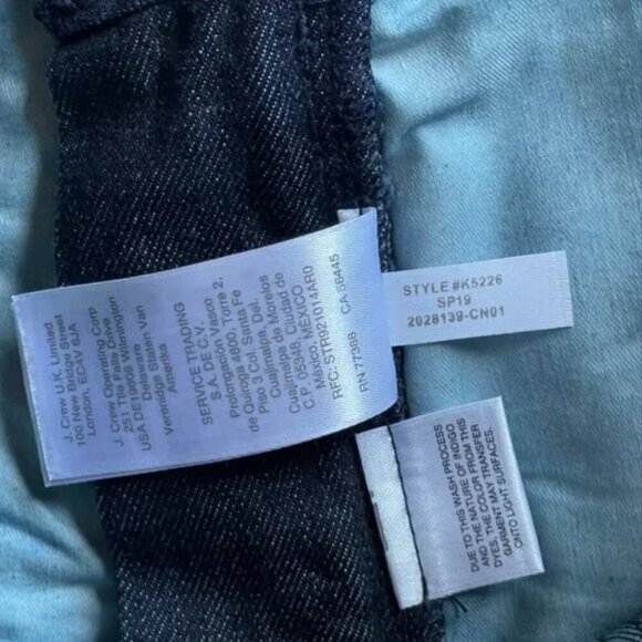 Share J Crew Wide Leg Trouser Jean Womens 30 TALL Blue High Rise Indigo Stretch - Picture 9 of 10